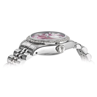 Rolex Pre-owned Rolex by  Swiss Crown™ USA Pre-owned Independently Certified Rolex Steel 26mm Jubilee Datejust Pink Diamond Dial and Bezel Watch