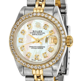 Rolex | Datejust Steel and 18k 26mm Jubilee Mother of Pearl Diamond Dial and Bezel | Independently Certified Pre-owned Watch Swiss Crown™ USA