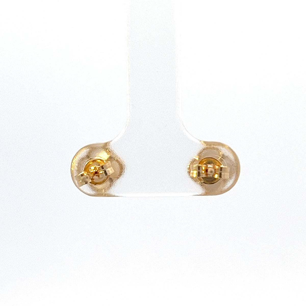 10K Yellow Gold Clover Stud Earrings