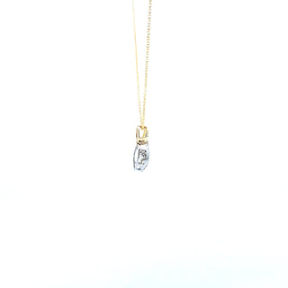 10K Yellow and White Gold Two Tone Pulse Diamond Necklace