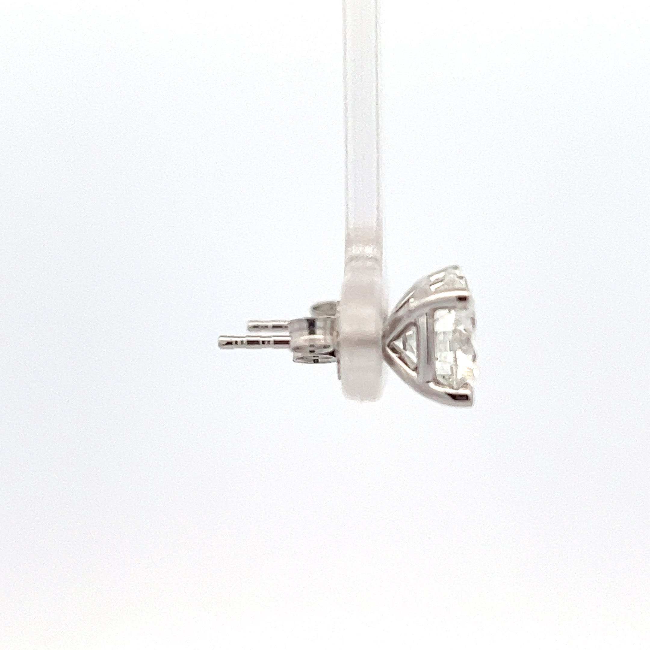 14K White Gold 4cttw Lab Grown Diamond Stud Earrings - White gold