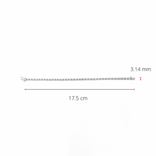 Seguimiento: pulsera de tenis de diamantes de 1,50 quilates en oro blanco de 10 quilates, 7"