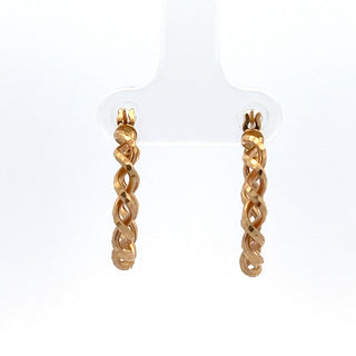 10K Yellow Gold Spring Hoop Earrings