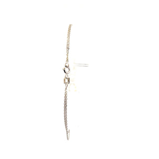 10K White Gold Infinity Bracelet 7"