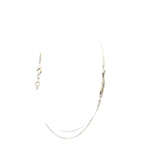 10K White Gold Infinity Bracelet 7"