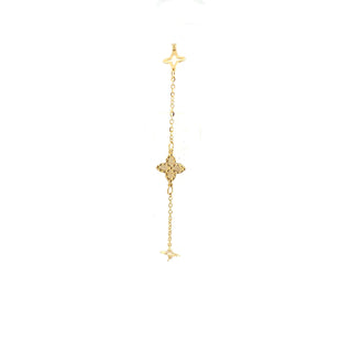 10K Yellow Gold Adjustable Bracelet 6.5-7.5"
