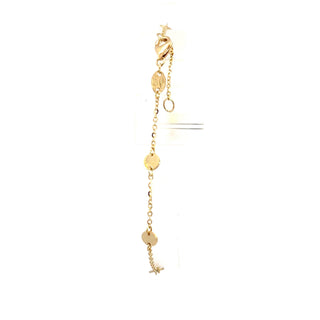 10K Yellow Gold Adjustable Bracelet 6.5-7.5"