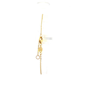 10K Yellow Gold Mother of Pearl Heart Adjustable Bracelet 6.5-7.5"
