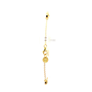 10K Yellow Gold Hollow Paperclip Bracelet 7.5"