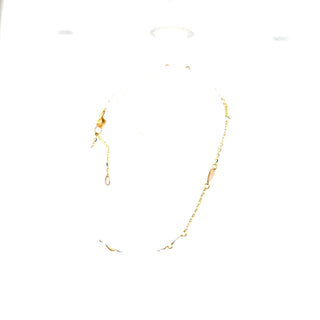 10K Yellow Gold Heart Adjustable Bracelet 6.5-7.5"