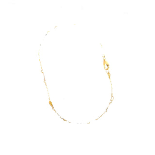 10K Yellow Gold Heart Adjustable Bracelet 6.5-7.5"