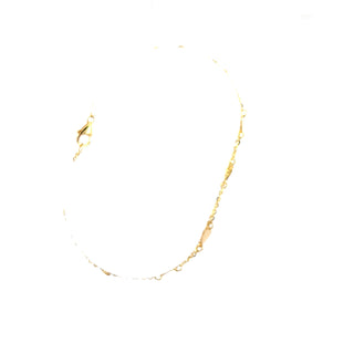 10K Yellow Gold Heart Adjustable Bracelet 6.5-7.5"