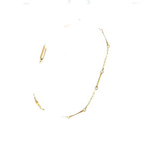 10K Yellow Gold Mother of Pearl Bracelet 6.5-7.25"