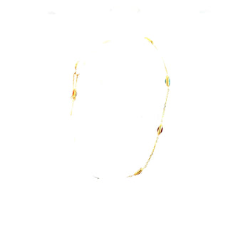 10K Yellow Gold Multicolor stone Bracelet 7.5"