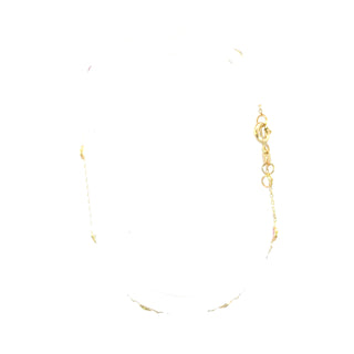 10K Yellow Gold Multicolor Round stones Bracelet 7.5"