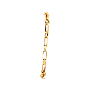 10K Yellow Gold Hollow fancy link Bracelet 7.5"
