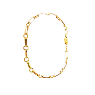 10K Yellow Gold Hollow fancy link Bracelet 7.5"