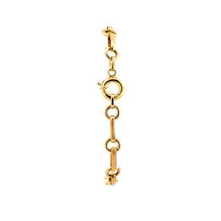 10K Yellow Gold Hollow fancy link Bracelet 7.5"