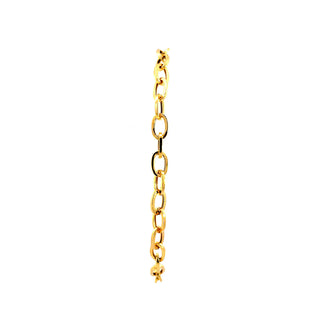 10K Yellow Gold Hollow Rolo link Bracelet 7.5"