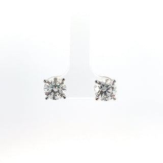 14K White Gold 3.18cttw Lab Grown Diamond Stud Earrings