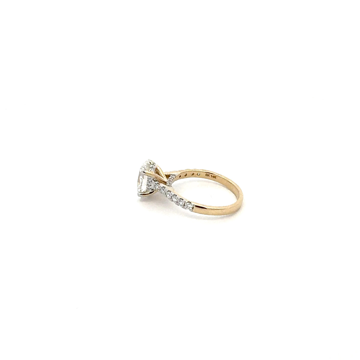 14K Yellow Gold 2.50 cttw Lab Grown Diamond Engagement Ring - Size 6.5