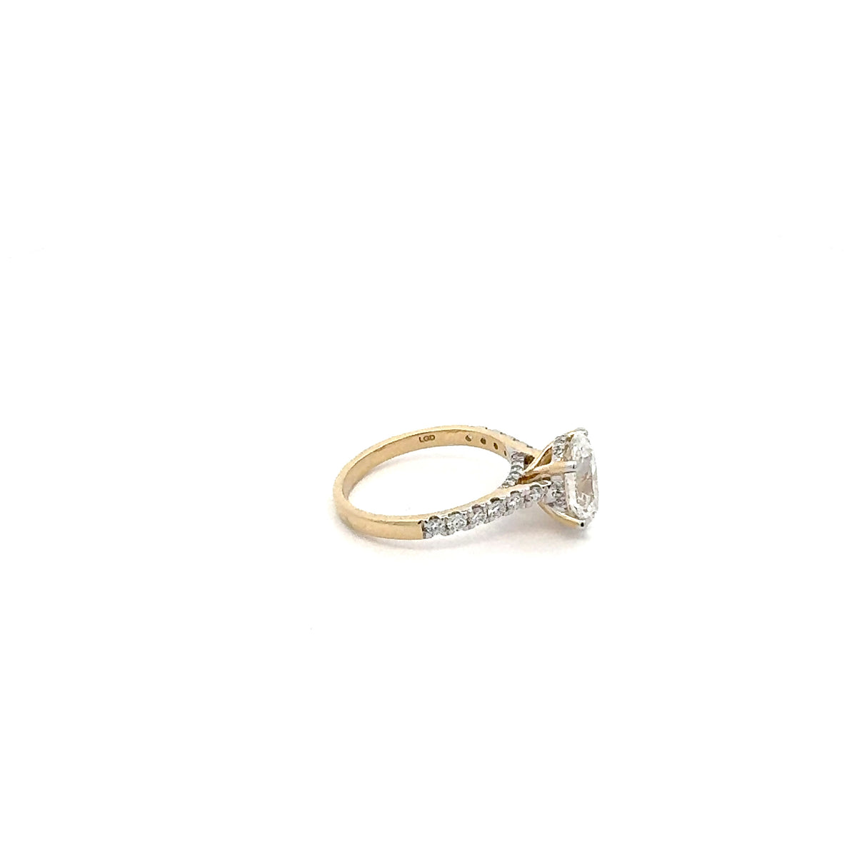 14K Yellow Gold 2.50 cttw Lab Grown Diamond Engagement Ring - Size 6.5