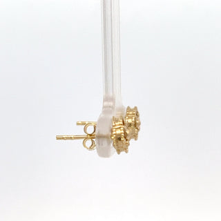 10K Yellow Gold Clover Stud Earrings