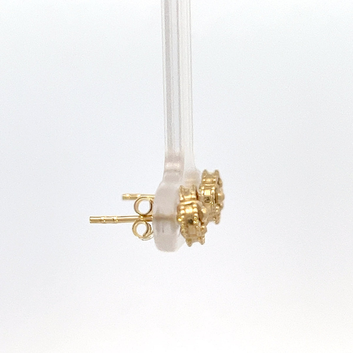 10K Yellow Gold Clover Stud Earrings