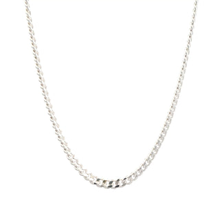 Sterling Silver 3.7mm Curb Chain, 22"