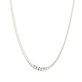 Sterling Silver 3.7mm Curb Chain, 22"