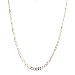 Sterling Silver 3.7mm Curb Chain, 22"