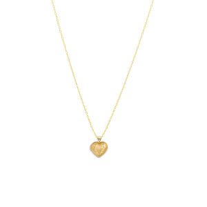 10K Yellow Gold Heart Locket Charm