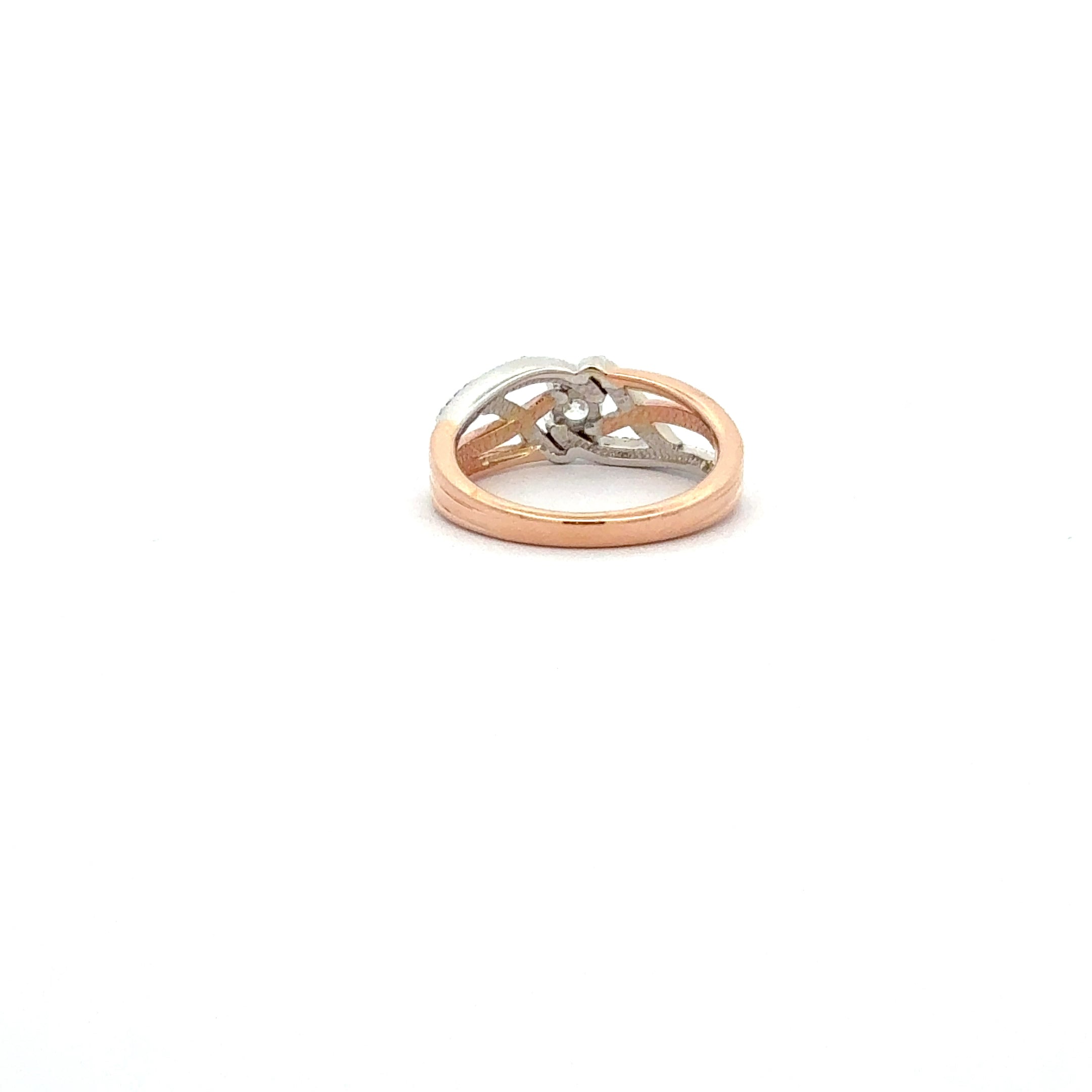 14K Rose and White Gold Two-Tone 0.50cttw Canadian Diamond Ring - 4
