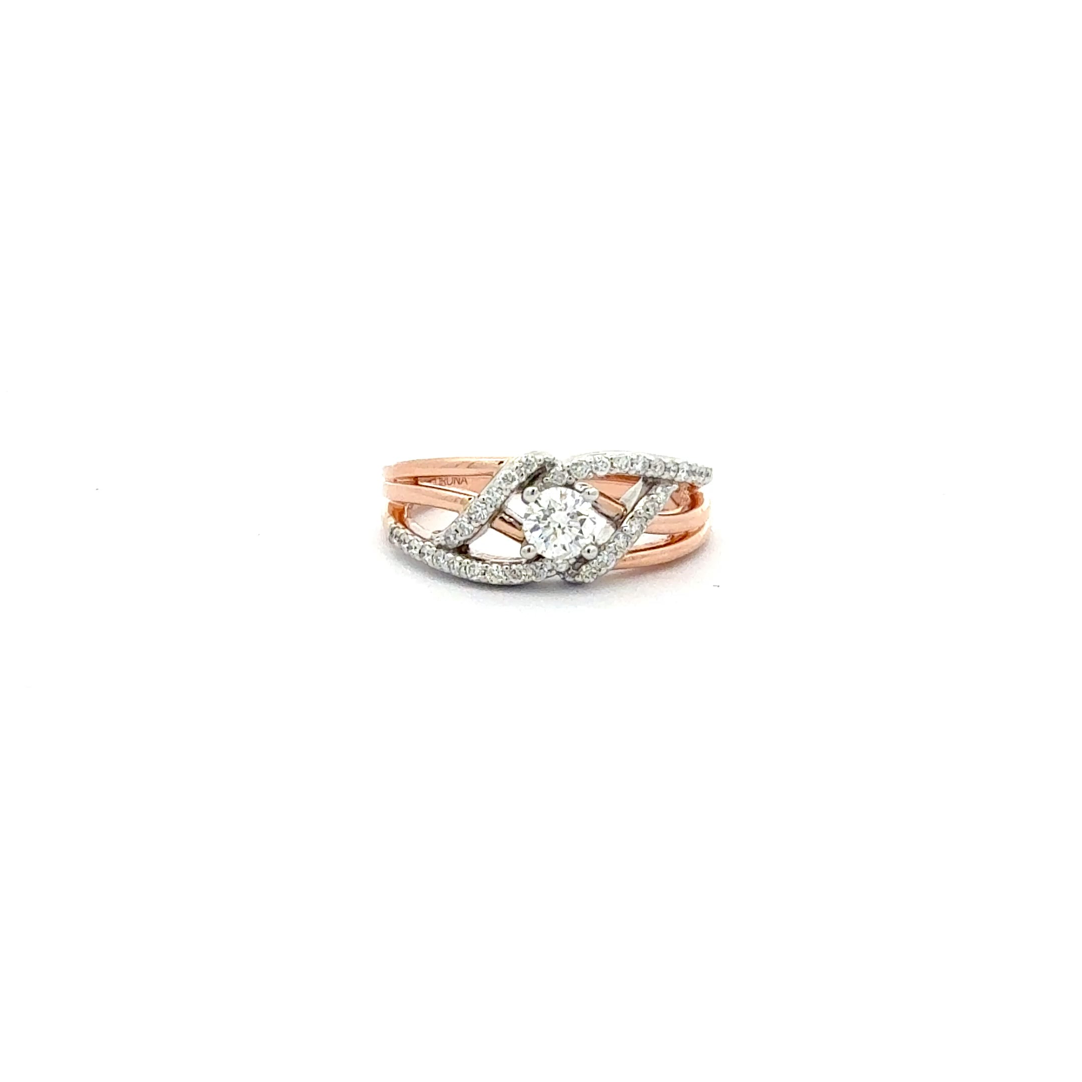 14K Rose and White Gold Two-Tone 0.50cttw Canadian Diamond Ring - 4