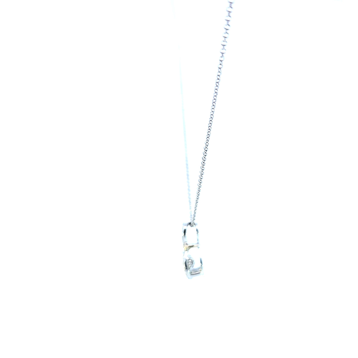 10K White and Yellow Two Tone Pulse 0.30cttw Diamond Necklace