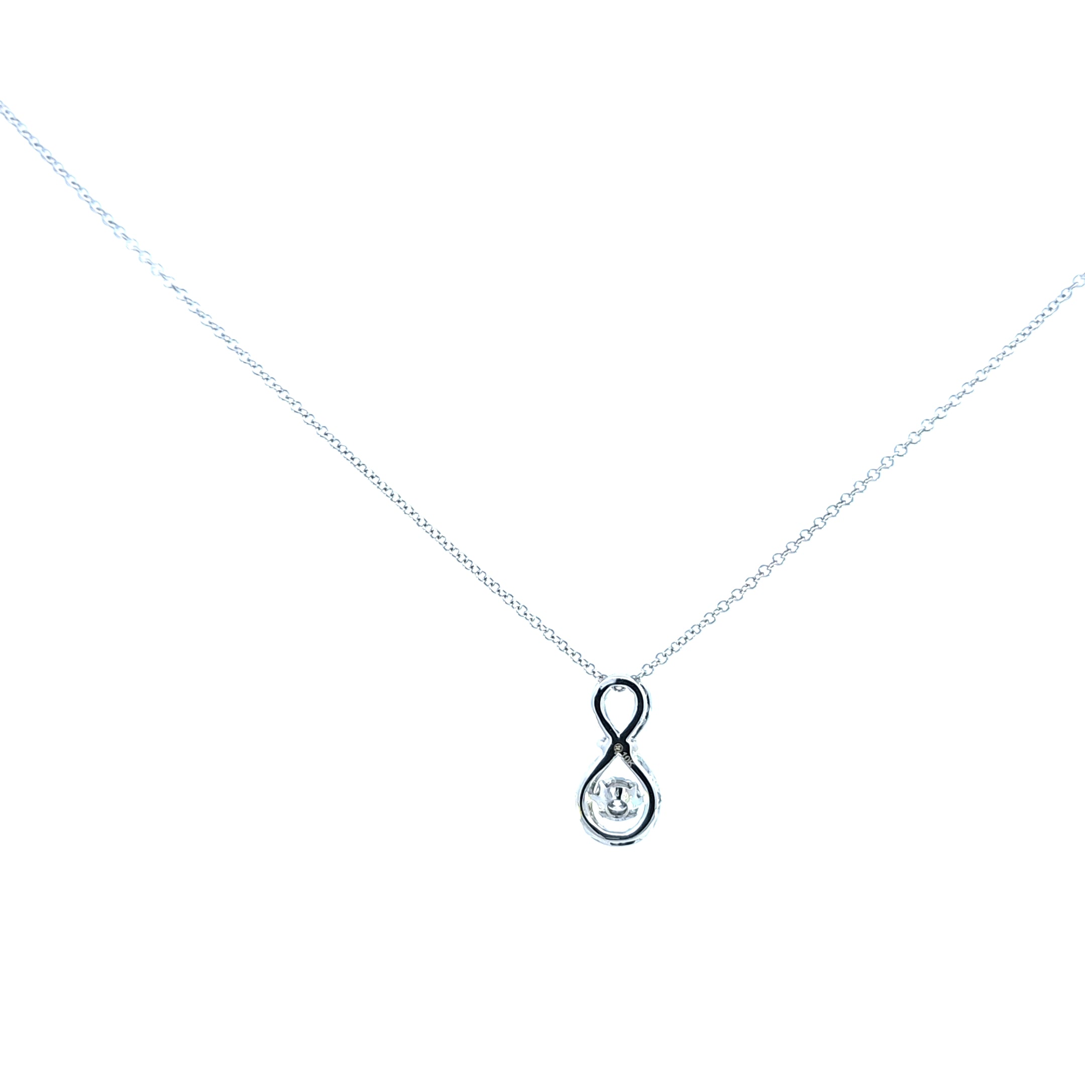10K White and Yellow Two Tone Pulse 0.30cttw Diamond Necklace