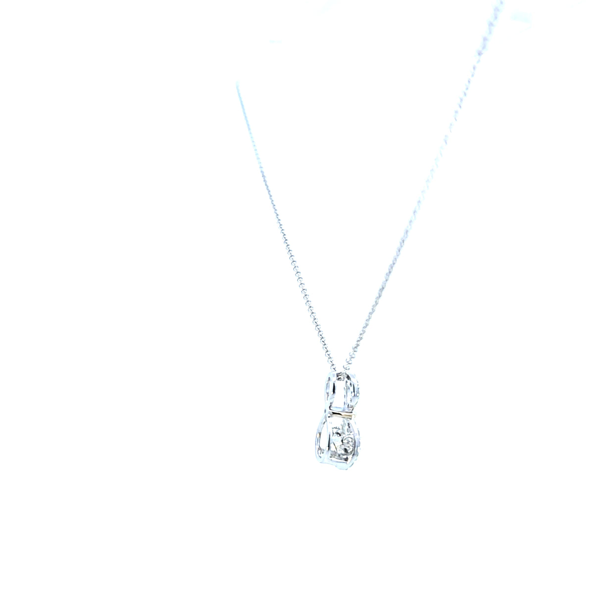 10K White and Yellow Two Tone Pulse 0.30cttw Diamond Necklace