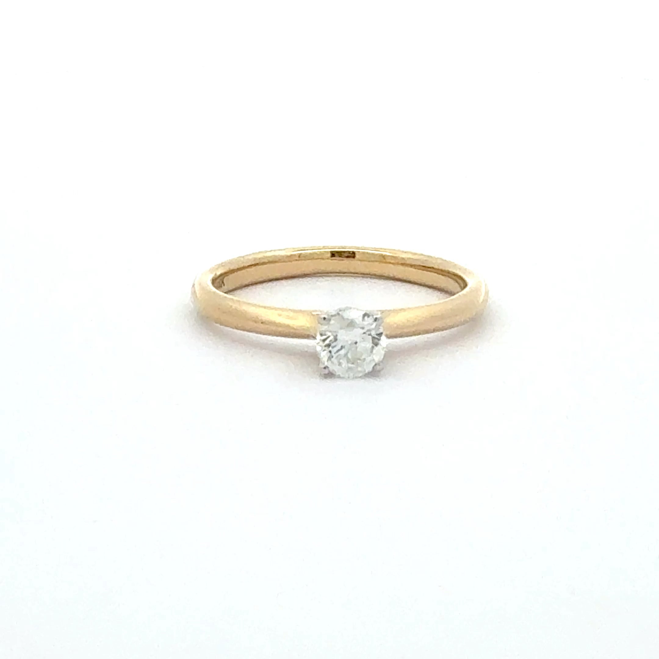 14K Yellow and White Gold 0.31cttw Canadian Diamond Ring - 4