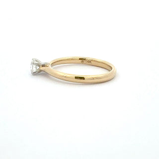 14K Yellow and White Gold 0.31cttw Canadian Diamond Ring