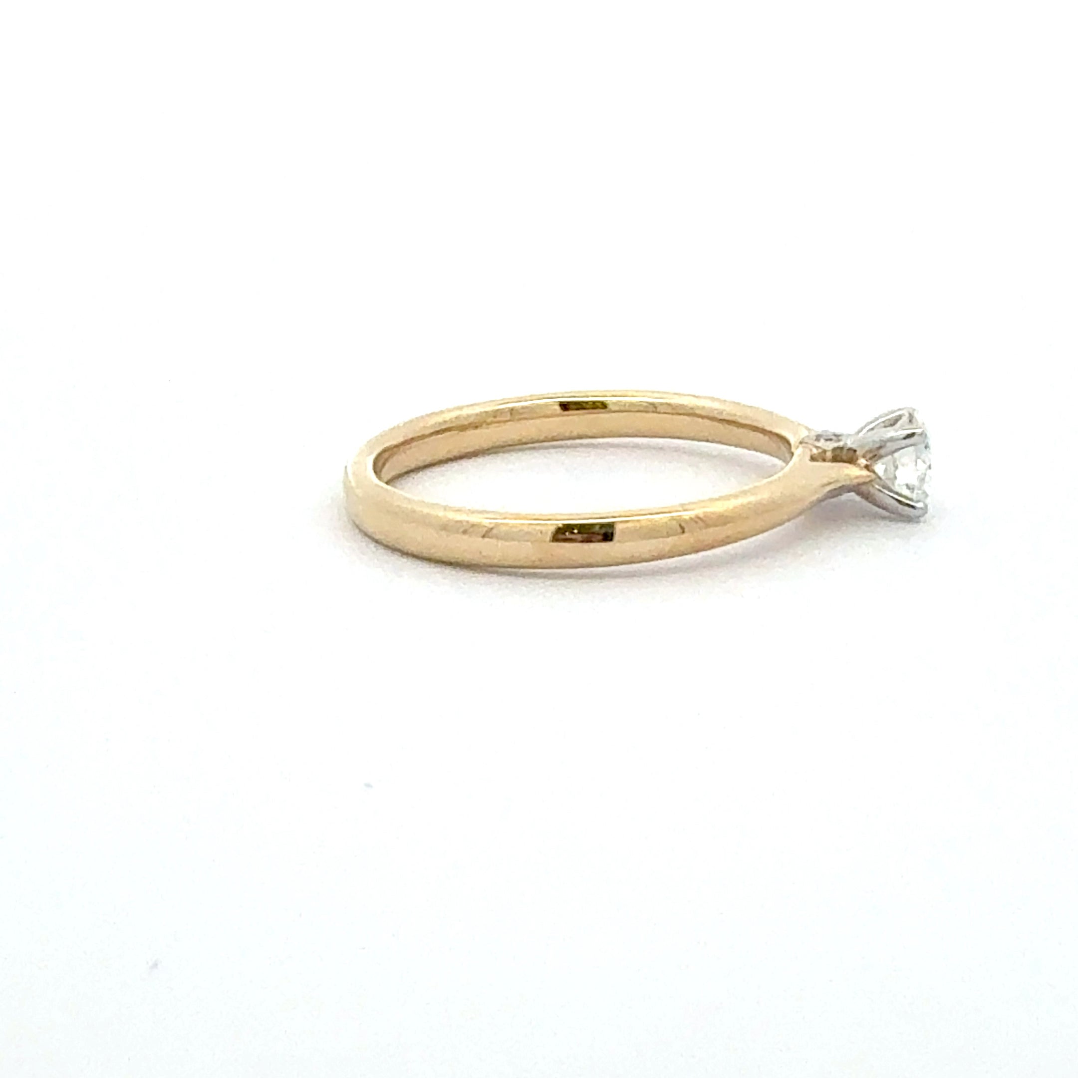 14K Yellow and White Gold 0.31cttw Canadian Diamond Ring - 4