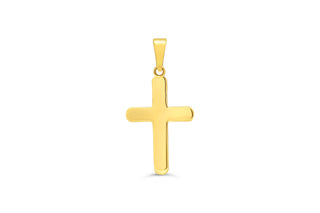 10K Yellow Gold Cross Charm