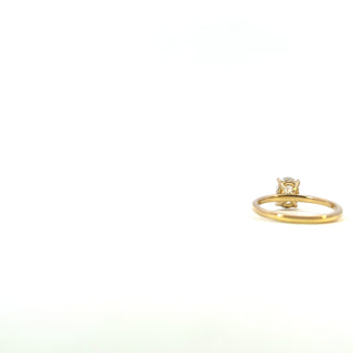 14K Yellow Gold 1.07Cttw Lab Grown Oval Cut Diamond Engagement Ring With Hidden Halo