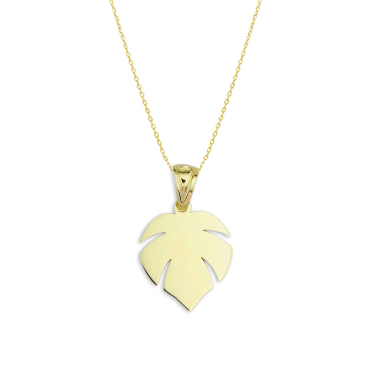10K Yellow Gold Leaf Charm