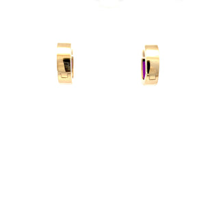 Solitaire Earrings With Baguette Color Stone