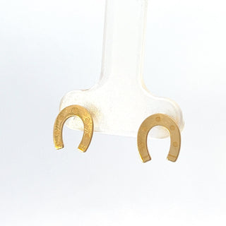 14K Yellow Gold Horseshoe stud earrings