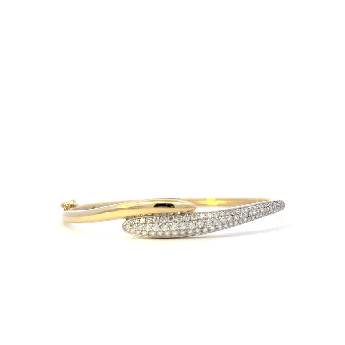 10K Yellow Gold 1.25cttw Diamond Bangle Bracelet