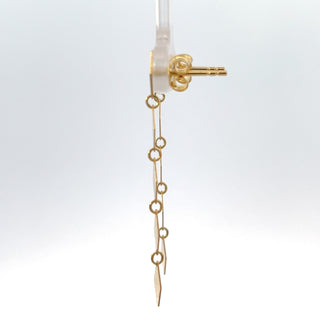 10K Yellow Gold Kite Dangling Stud Earrings