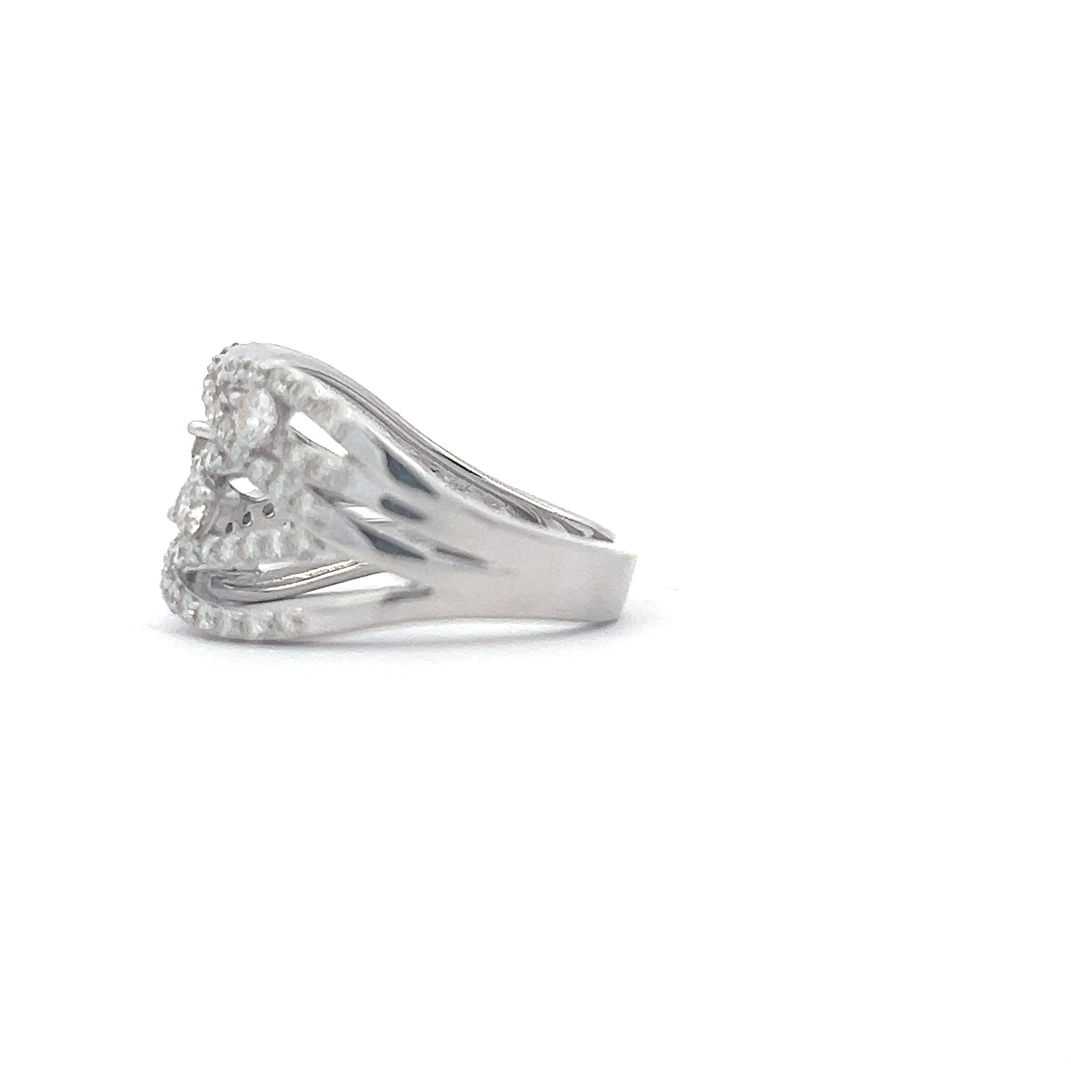 10K White Gold 1.00ct Diamond Ring - 4 / White gold