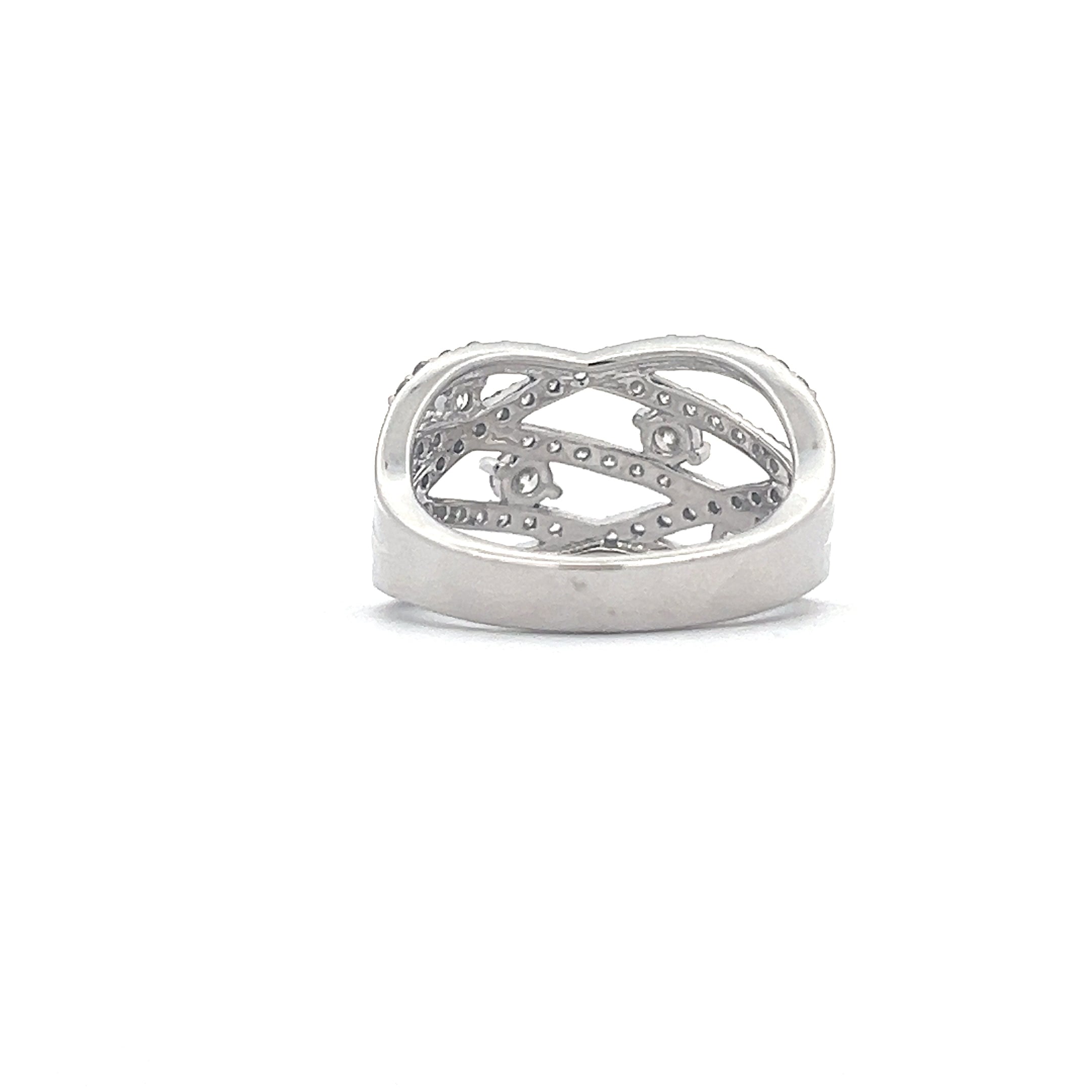 10K White Gold 1.00ct Diamond Ring - 4 / White gold