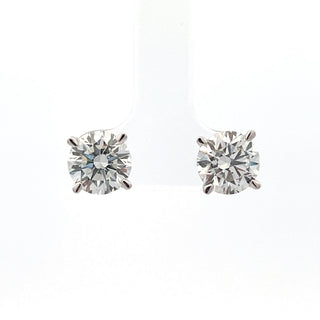 14K White Gold 4cttw Lab Grown Diamond Stud Earrings